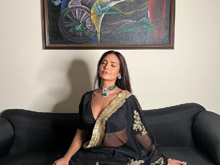 तिने या साडीसोबत डीप नेक ब्लाऊज पेअर केला आहे. लूक पूर्ण करण्यासाठी, ईशाने हलका मेकअप केला आहे आणि तिचे केस सरळ आणि खुले सोडले आहेत. (फोटो सौजन्य :egupta/इंस्टाग्राम)