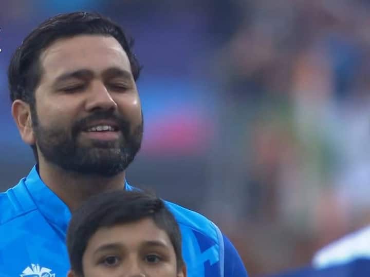IND vs PAK T20 World Cup 2022 Team India Skipper Rohit Sharma Gets Emotional During National Anthem MCG India vs Pakistan IND vs PAK | Watch: Rohit Sharma Fights Back Tears During National Anthem At MCG