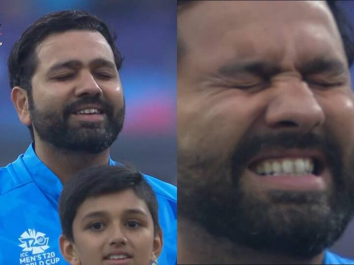 India vs Pakistan Rohit Sharma Gets Emotional During National Anthem MCG T20 World Cup 2022 IND vs PAK: पाकिस्तान के खिलाफ मैच से पहले राष्ट्रगान के दौरान भावुक हुए रोहित शर्मा, देखें वीडियो