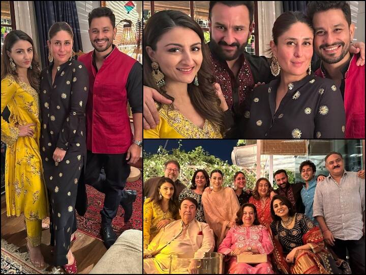 Kareena And Soha Diwali Look: सोहा अली खान ने दिवाली सेलिब्रेशन की तस्वीरें शेयर की हैं, जिनमें कुणाल खेमू, करीना कपूर और सैफ अली खान भी नजर आ रहे हें.