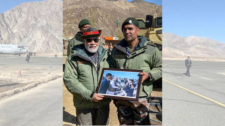 Diwali 2022, Prime Minister Narendra Modi met Major Amit in Kargil today Know details PM Modi at Kargil: ২২ বছর পার... ফের মোদি-সাক্ষাৎ, সেদিনের কিশোর আজ সেনা অফিসার