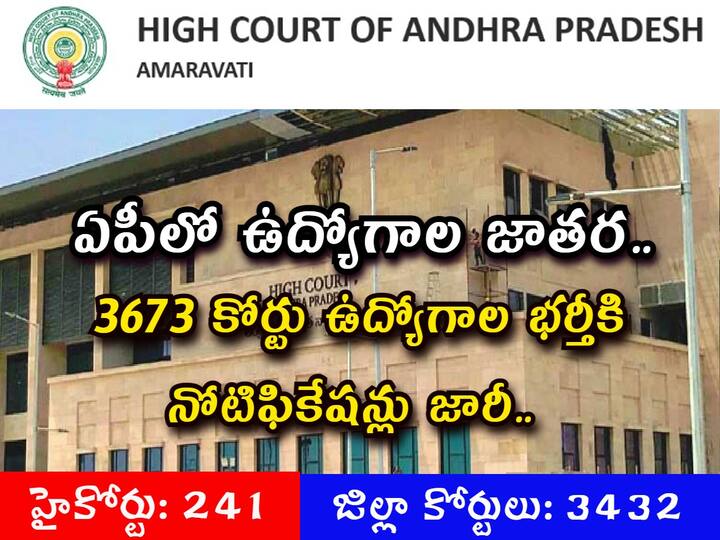 high court of andhra pradesh has released recruitment notification for various posts, check complete details AP High Court Jobs: ఏపీలో 3673 కోర్టు ఉద్యోగాలు - నోటిఫికేషన్లు, పోస్టుల పూర్తి వివరాలు ఇవే