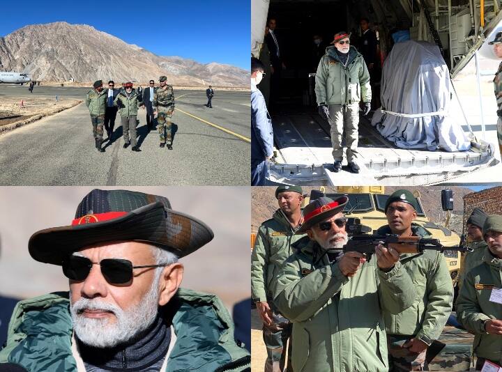 प्रधानमंत्री नरेंद्र मोदी (Narendra Modi) सोमवार को एक बार फिर से दिवाली (Diwali) मनाने कारगिल (Kargil) पहुंचे. इस दौरान पीएम मोदी हर वक्त जवानों के बीच नजर आए.