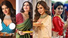 Diwali in Tollywood: কেউ সাজলেন সাবেকি ধাঁচে, কারও পছন্দ লেহঙ্গা, টলিউডের দীপাবলি উদযাপন