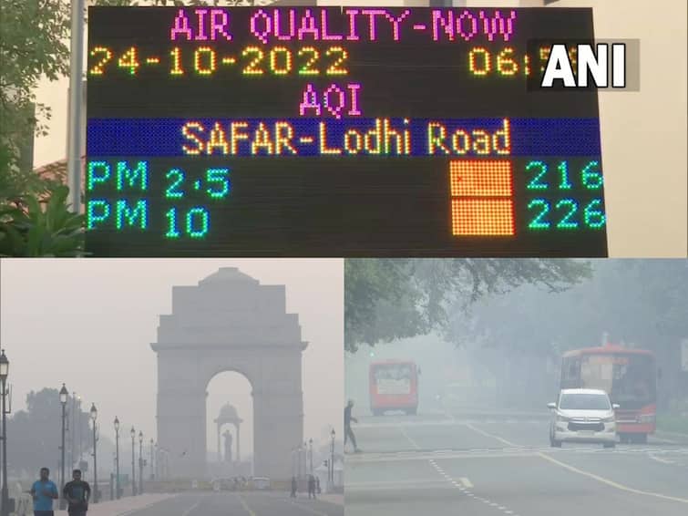 Delhi AQI Remains In 'Poor' Category On Diwali 2022 Morning, Smog Covers National Capital's Sky Delhi AQI Remains In 'Poor' Category On Diwali 2022 Morning, Smog Covers National Capital's Sky