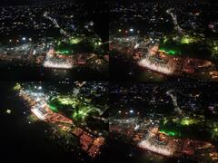 जबलपुर में 51 हजार दीपों से जगमगा उठा नर्मदा तट, लोगों ने की सुख शांति की कामना