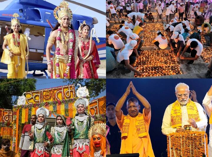 Watch: अयोध्या में रामलीला से लेकर भव्य दीपोत्सव तक, देखें PM मोदी के दौरे के ये पांच शानदार वीडियो Deepotsav 2022 celebrations in Ayodhya with PM Narendra Modi also Ramleela Saryu River Aarti Ram temple visit Watch Video Watch: अयोध्या में रामलीला से लेकर भव्य दीपोत्सव तक, देखें PM मोदी के दौरे के ये पांच शानदार वीडियो