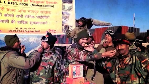 Diwali 2022: Take a look at how BSF soldiers celebrate the festival of lights | ABP News