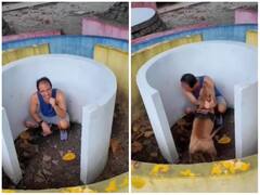 ​भूल-भुलैया में छुपे मालिक को आखिरकार कुत्ते ने खोज निकाला, वायरल हुआ वीडियो