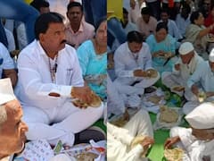 Maharashtra Farmers Protest: बुलढाणा में विधायक संजय गायकवाड़ ने किसानों के साथ दिया धरना, वहीं खाई रोटी-चटनी, देखें तस्वीरें