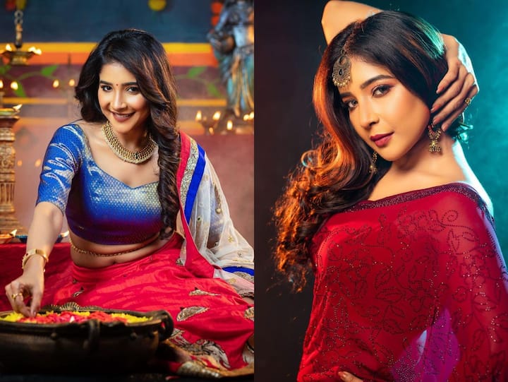 Sakshi Agarwal  :  நடிகை சாக்‌ஷி அகர்வாலின் தீபாவளி போட்டோஷுட்..!