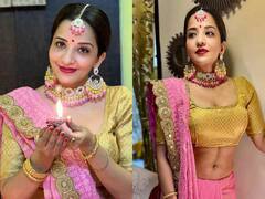 Diwali 2022: नौलखा हार पहने दिवाली पर सजी-धजी नजर आईं Monalisa, पति विक्रांत पर यूं लुटाया प्यार