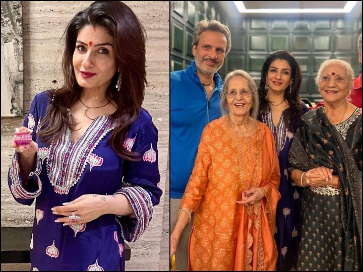 Raveena Tandon Diwali Celebration Pics: दीपावली के त्योहार पर इस बार रवीना टंडन ने जमकर एंजॉय किया. एक्ट्रेस सेलेब्स दिवाली पार्टी में भी अपने अलग-अलग लुक्स के चलते छाई रहीं.