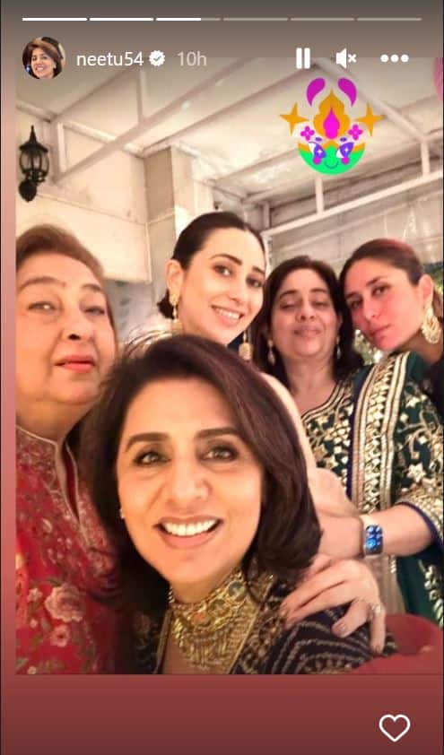 Neetu Singh also celebrated Diwali with Kareena, Karisma and others from Kapoor family. (Image: Instagram)
