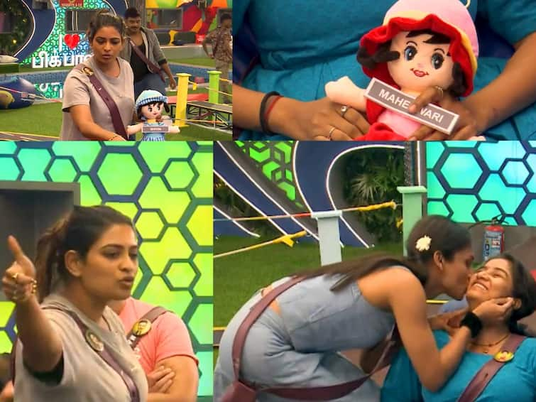 Bigg Boss 6 Tamil Day 16 Promo 3 Released Maheswari clashes with Dhanalakshmi in Doll house task Bigg Boss 6 Tamil: மகேஸ்வரியை சீண்டி பார்க்கும் தனலட்சுமி.. இன்றைய எபிசோடில் இருக்கு பெரிய கச்சேரி!