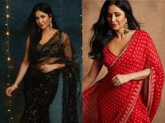 दिवाली सेलिब्रेशन में कभी ब्लैक तो कभी रेड साड़ी में इठलाती दिखीं Katrina Kaif, देखिए एक्ट्रेस की दिलकश तस्वीरें