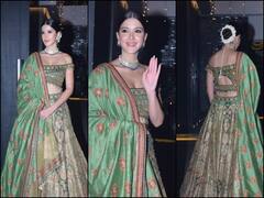 Diwali Party में ग्रीन लहंगे में प्रिंसेस लगीं Shanaya Kapoor, अनन्या और सुहाना कुछ यूं किया रिएक्ट