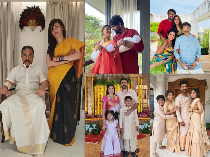 Celebrities Diwali: கோலிவுட் நடிகர்கள் தங்களது குடும்பத்தினருடன் தீபாவளி கொண்டாடும் புகைப்படங்கள் .