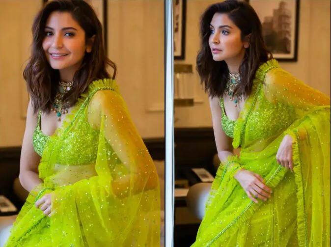 Anushka Sharma Diwali Look: ਦਿਵਾਲੀ 'ਤੇ ਅਨੁਸ਼ਕਾ ਸ਼ਰਮਾ ਨੇ ਗ੍ਰੀਨ ਨੈੱਟ ਵਾਲੀ ਸਾੜੀ 'ਚ ਤਸਵੀਰਾਂ ਸ਼ੇਅਰ ਕੀਤੀਆਂ ਹਨ, ਜਿਸ 'ਚ ਉਹ ਬੇਹੱਦ ਖੂਬਸੂਰਤ ਲੱਗ ਰਹੀ ਹੈ।