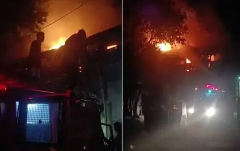 Fire incident in Ahmedabad in Diwali festive days with 11 house and 2 godown infected to fire Fire: દિવાળીના દિવસે જ અમદાવાદમાં આગ, 3 ગૉડાઉન અને 11 મકાનોમાં આગ, 5 સિલીન્ડર થયા બ્લાસ્ટ