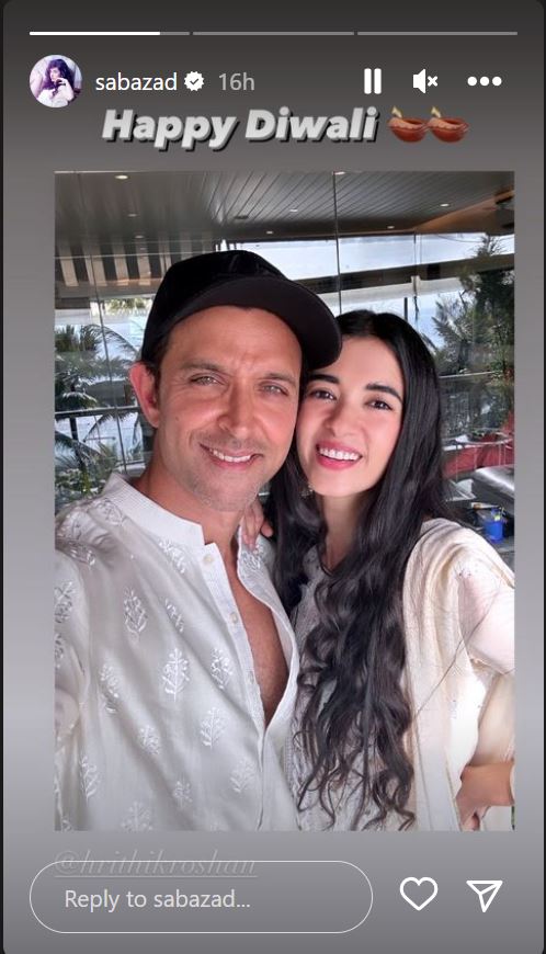 Hrithik Roshan Celebrates Diwali With Girlfriend Saba Azad, Latter Posts Picture