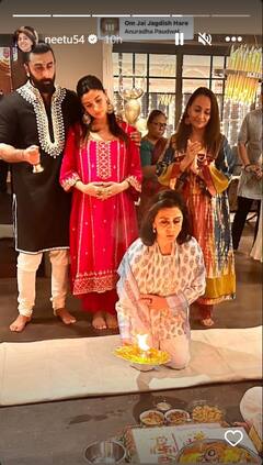 Ranbir Kapoor, Alia Bhatt Celebrate First Diwali After Wedding, Neetu Kapoor Joins Them