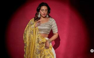 Pics: હુમા કુરેશીની પાર્ટી તસવીરો વાયરલ, દિવાળીના સમયે સાડી પહેરીને આવી બિન્દાસ લૂકમાં દેખાઇ