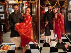 करीना कपूर और सैफ ने दोनों बेटों के साथ मनाया दिवाली का जश्न, छोटे नवाब रोते हुए आए नजर