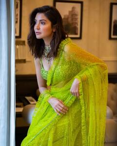 ਗ੍ਰੀਨ ਨੈੱਟ ਸਾੜ੍ਹੀ...ਗਲੇ 'ਚ ਹਾਰ, ਦਿਵਾਲੀ 'ਤੇ ਕਾਫੀ ਖੂਬਸੂਰਤ ਲੱਗ ਰਹੀ ਸੀ ਅਨੁਸ਼ਕਾ ਸ਼ਰਮਾ, ਦੇਖੋ ਤਸਵੀਰਾਂ