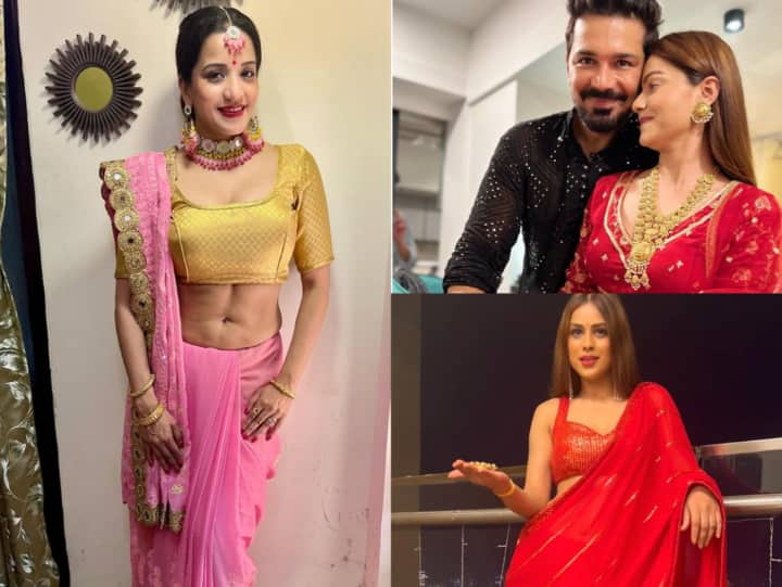 Tv Actors Diwali Celebration: टीवी इंडस्ट्री के स्टार्स ने दिवाली का फेस्टिवल खूब एंजॉय किया. उनके एथनिक लुक्स कमाल थे. रुबीना दिलैक से लेकर मोनालिसा तक सभी का लुक वायरल है.