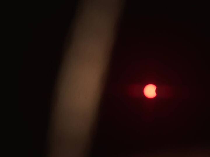 Visual of the partial solar eclipse from Amritsar (Photo: Twitter/@ANI)