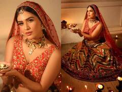 Neha Malik ने दिवाली पर रोशन किया समां, देसी लिबास में एक्ट्रेस चुरा ले गईं महफ़िल की नज़रें