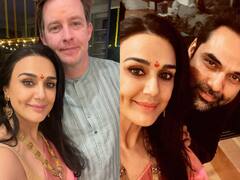 Preity Zinta Diwali Look: दिवाली पर पिंक साड़ी में बला की खूबसूरत दिखीं प्रीति जिंटा, पति के साथ खास अंदाज में किया सेलिब्रेट