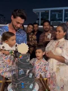 Aayush Sharma B'day: पत्नी अर्पिता और बच्चों संग केक कट करते दिखे आयुष शर्मा, बर्थडे बैश में कंगना भी नजर आईं