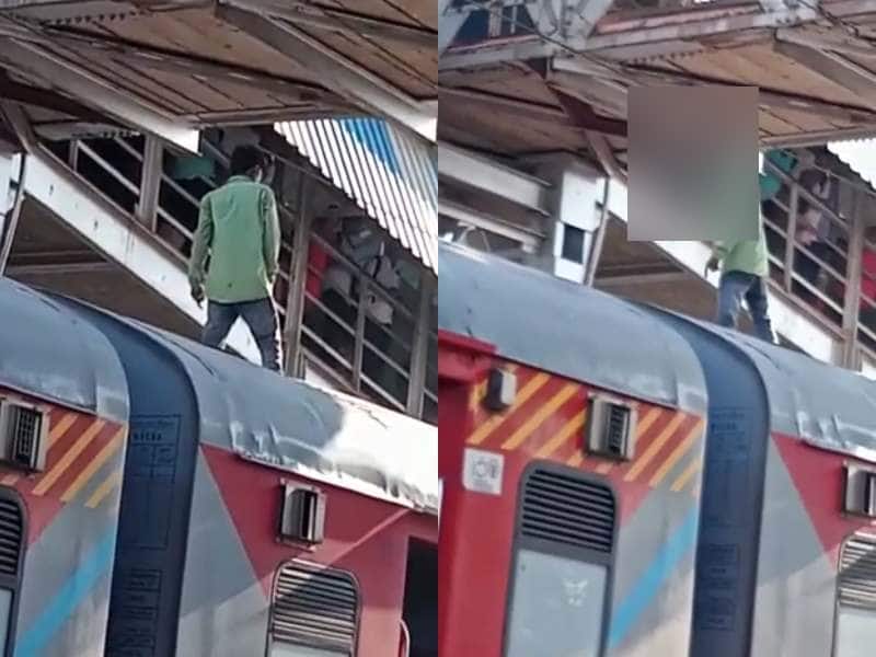 Durg railway station Men touched high tension wire condition critical ANN Durg News: ट्रेन के डिब्बे पर चढ़कर युवक ने छुआ हाईटेंशन तार, बुरी तरह झुलसने से हालत गंभीर
