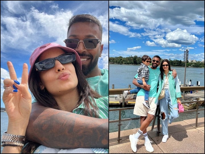 Natasa Stankovic vacation Pics: टी20 विश्व कप के दूसरे मैच से पहले ही एक्ट्रेस नताशा स्टेनकोविक पति हार्दिक पांड्या के साथ चिल करती नजर आईं, इस दौरान कपल बेहद कूल लुक में नजर आया.