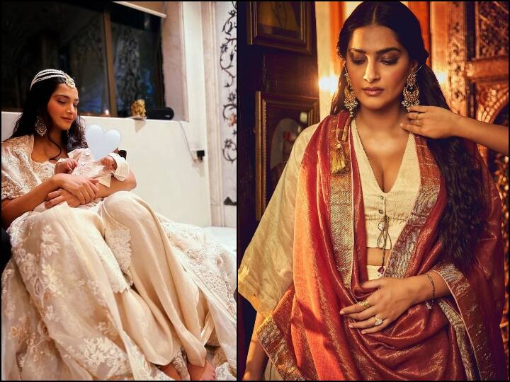 Sonam Kapoor Diwali Look: एक्ट्रेस सोनम कपूर अपनी एक्टिंग से ज्यादा फैशन स्टाइल के लिए जानी-जाती हैं. इस बार दिवाली पर भी सोनम कपूर ने अनूठे एथनिक लुक से सारी लाइम-लाइट बटोर लीं.