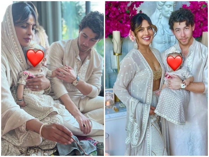 Priyanka Chopra And Nick Jonas Celebrated First Diwali With Daughter See  Pics | Priyanka Chopra और Nick Jonas ने बेटी मालती के साथ मनाई पहली दिवाली,  तीनों ने व्हाइट में की ट्विनिंग