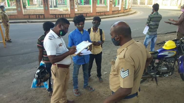 Trichy:150 people were fined on the first day in Trichy Police action TNN புதிய மோட்டார் வாகன சட்டம்; திருச்சியில் முதல் நாளில் 150 பேருக்கு அபராதம் விதிப்பு