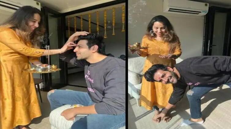 kartik-aaryan-celebrates-bhai-dooj-2022-with-sister-see-here-latest-photo Kartik Aryan: ਕਾਰਤਿਕ ਆਰੀਅਨ ਨੇ ਮਨਾਇਆ ਭਾਈ ਦੂਜ ਦਾ ਤਿਓਹਾਰ, ਭੈਣ ਦੇ ਪੈਰੀਂ ਹੱਥ ਲਾ ਲਿਆ ਆਸ਼ੀਰਵਾਦ