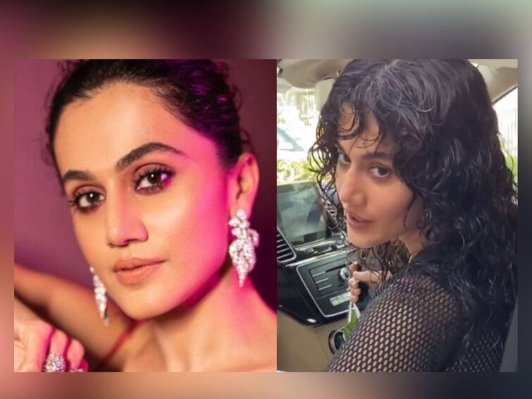 taapsee pannu got angry on paparazzi video viral Taapsee Pannu :  'असं करु नका'; फोटोग्राफर्सवर पुन्हा संतापली तापसी