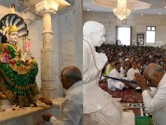 Gujarati New Year 2022: सीएम भूपेंद्र पटेल ने त्रिमंदिर में टेका माथा, गुजराती नव वर्ष की दी शुभकामनाएं, देखें तस्वीरें