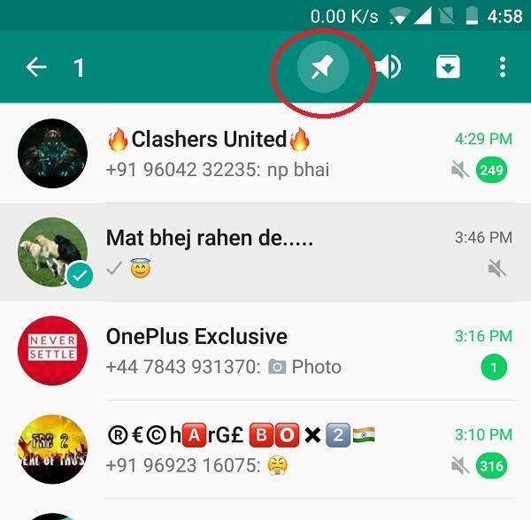 Pin chat -  કોઇપણ ચેટને પિન કરીને ટૉપ પર લાવવા માટે તમારે Ctrl + Alt + Shift + P નો ઉપયોગ કરવો પડશે.
