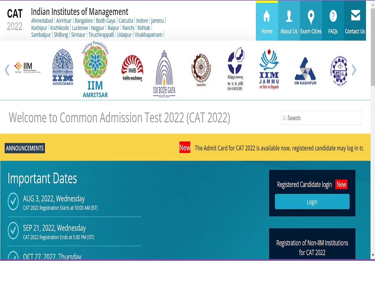 CAT 2022 Admit Card Released At Iimcat.ac.in, Here's How To Download