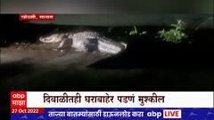 Satara : अखेर खोडशी गावातील नऊ फुटी मगर पकडली