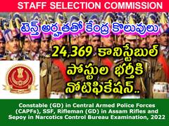 నిరుద్యోగులకు గుడ్ న్యూస్ - 24,369 కానిస్టేబుల్ పోస్టుల భర్తీకి నోటిఫికేషన్ జారీ!