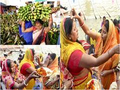 Chhath Puja 2022: Devotees Offer Prayers On The First Day Of 'Mahaparva' — IN PHOTOS