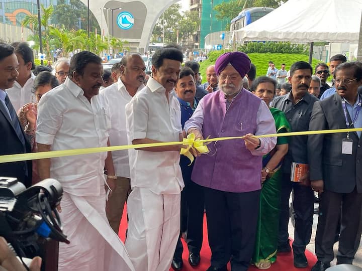 Union Minister for Housing and Urban Affairs Hardeep Singh Puri inaugurated Metro Bhawan the headquarters of Chennai Metro Rail Limited at Nandanam on Thursday