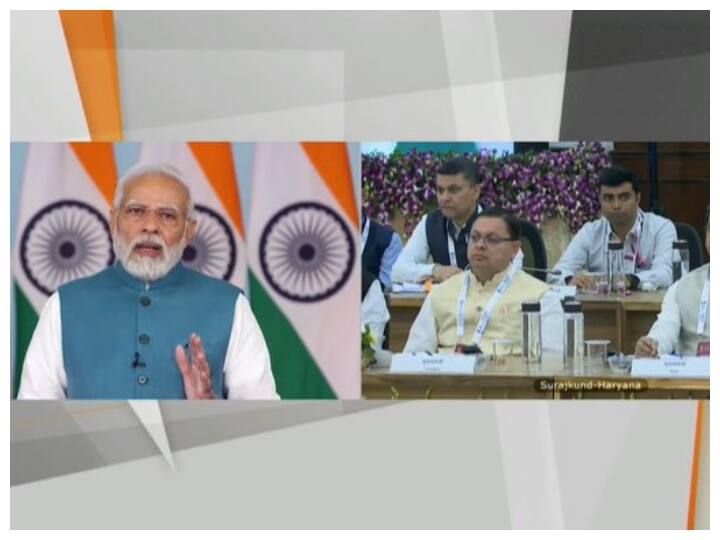 PM Narendra Modi Address Chintan Shivir of HMs of states in Surajkund Haryana talk about strengthening of country unity Law and Order देश की सुरक्षा पर चिंतन शिविर को PM मोदी ने किया संबोधित, गृहमंत्रियों से कहा- केंद्र और राज्य की एजेंसी मिलकर करें काम