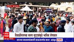 Buldhana : शेगावच्या संत गजानन महाराज मंदिरात भक्तांची मांदियाळी, लाखो भाविक शेगावात ABP Majha